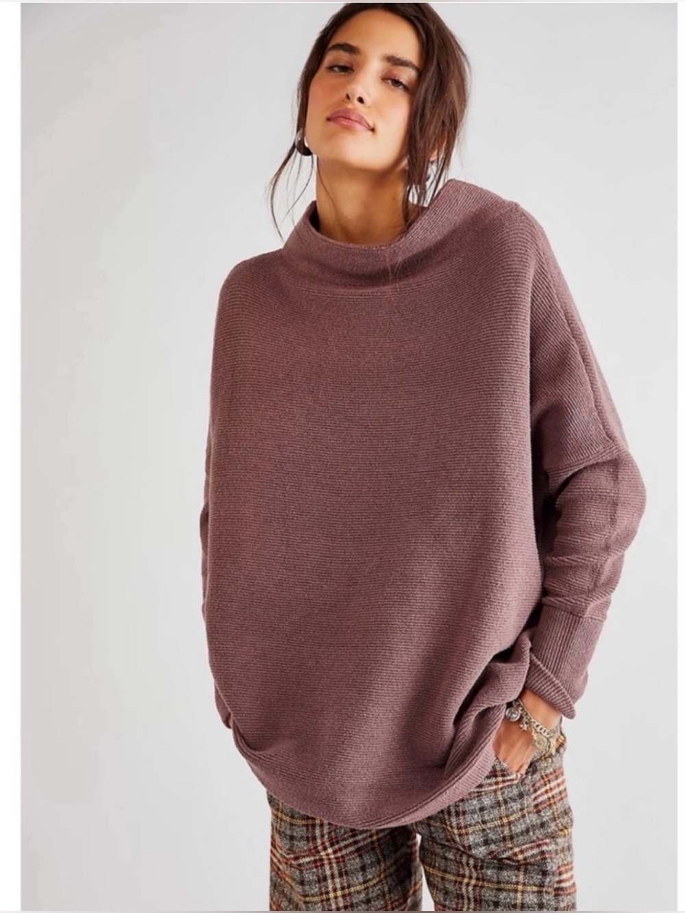 🌺Free People Ottoman Slouchy Tunic Sweater -Nutmeg